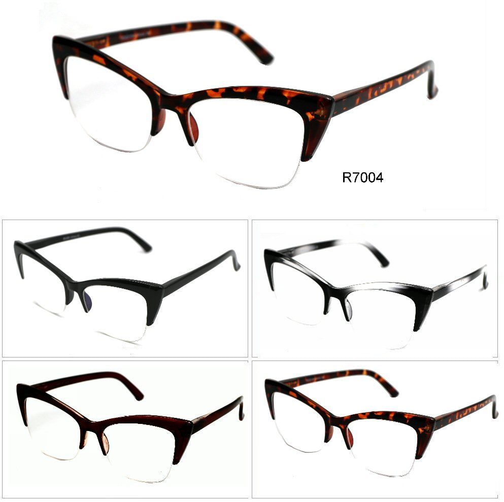 R7004 Cat eye blue light reading glasses